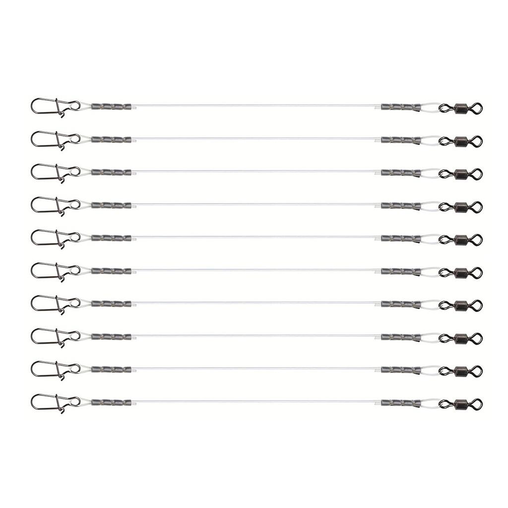 Fiskelina Tafsar Anti-Bett Tafsar Fiskeredskap Fiskkrok Anti-Bett Ståltråd Lina Tafs med Lekande Svivlar och Hake