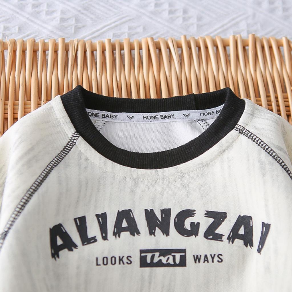 Dětská ležérní souprava s dlouhým rukávem, pohodlné každodenní oblečení