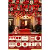 Hundun New Year Tassel Flag & Lantern Decoration Set