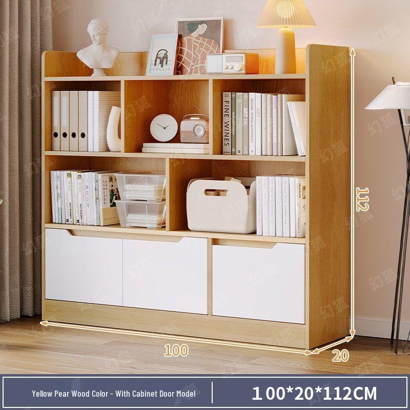 Freestanding Multi-Layer Bookshelf and Storage Cabinet for Bedroom