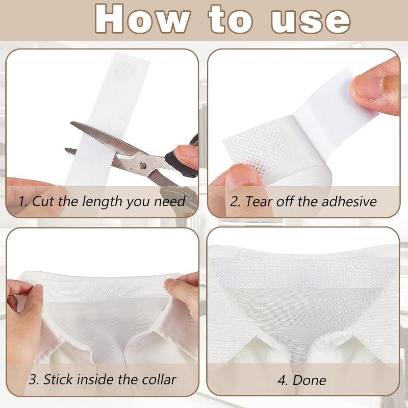 Anti Sweat Collar Sticker Shirt Self-adhesive Sweat Proof Tape Clothes Breathable Collar Stickers Hat Sweat Absorbing Patch