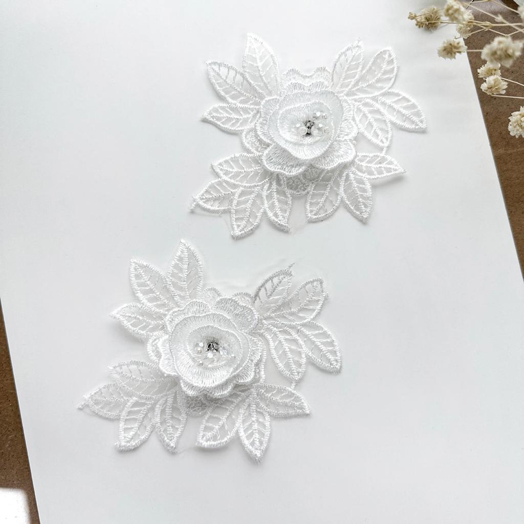 Eugen Yarn Multi-Layer Butterfly Bead Flower, Clothing Lace Accessories Decorative Flower