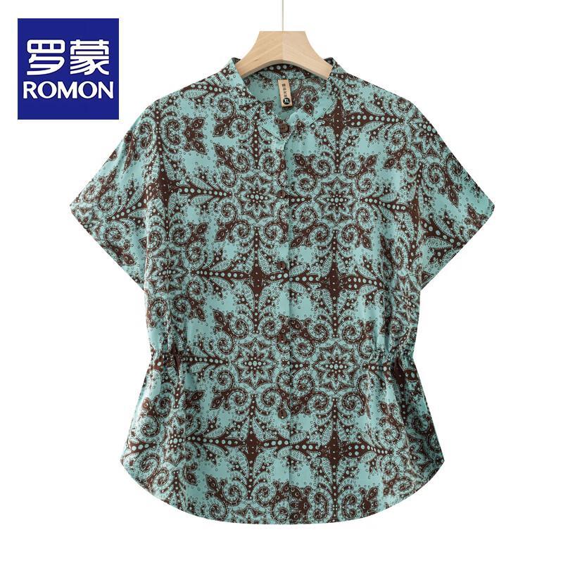 ROMON Women s Elegant New Chinese Style Summer T-shirt 2XL