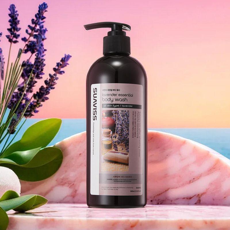 Suavis Lavender Essential Body Wash & Lotion 500ml Set