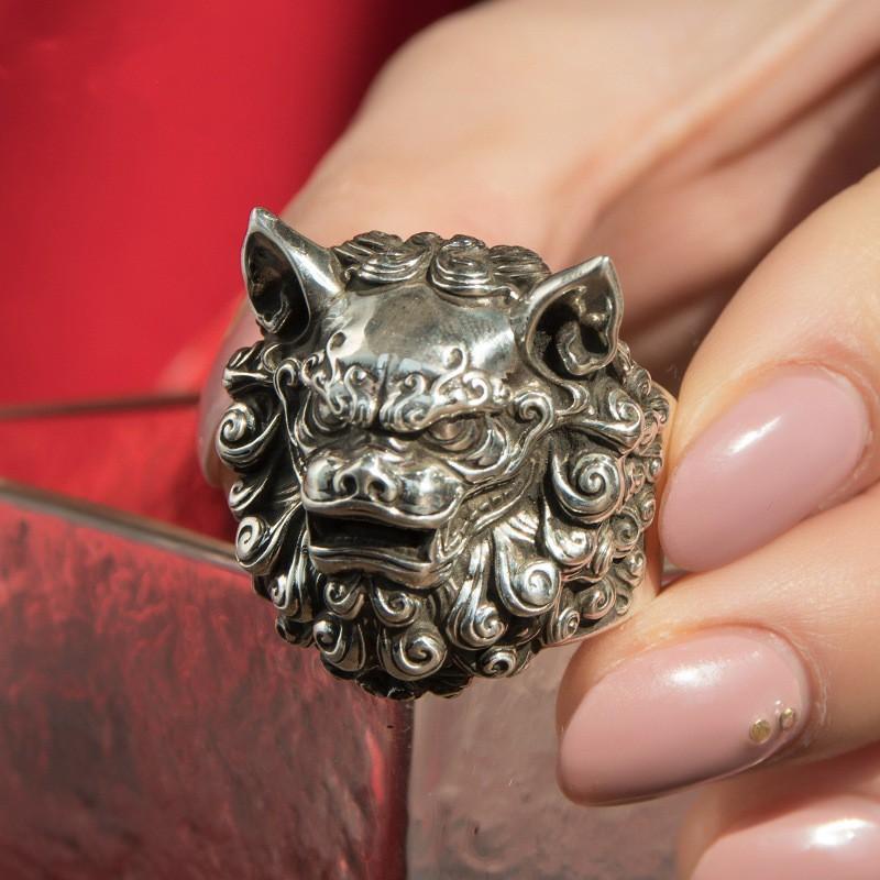 Adjustable Vintage Lion Ring Men Plated Retro Geometric Statement Jewelry Unisex