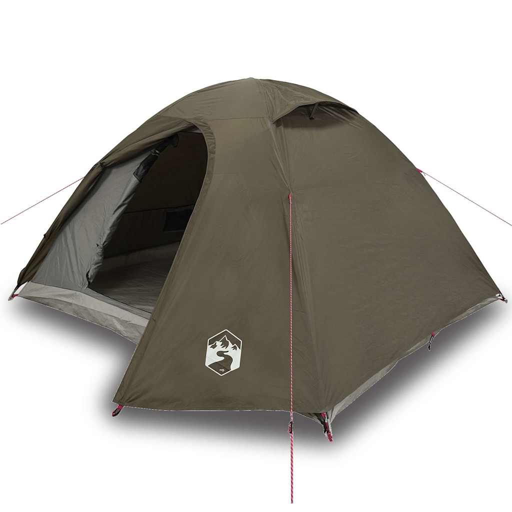 Vidaxl Tourist Tent, 3-Person, Dome, Brown, Waterproof