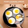 Four-Cup Granite Omelette Skillet Rustless Divided Egg Skillet Fried Egg Pan  Kitchen