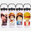 30oz Anime Print Portable Car Cup Stainless Steel Thermos Cup Straw Travel Sport Water Bottle Handle Cover Coffee Vacuum Flask