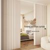 Room Divider No-Drill Folding Door Curtain for Bedroom and Living Room Privacy.