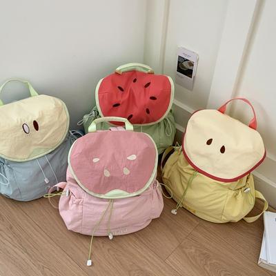 Summer College Style Plaid Nylon Bag Fashion Women's Backpack Leisure Travel Shoulder Backpack