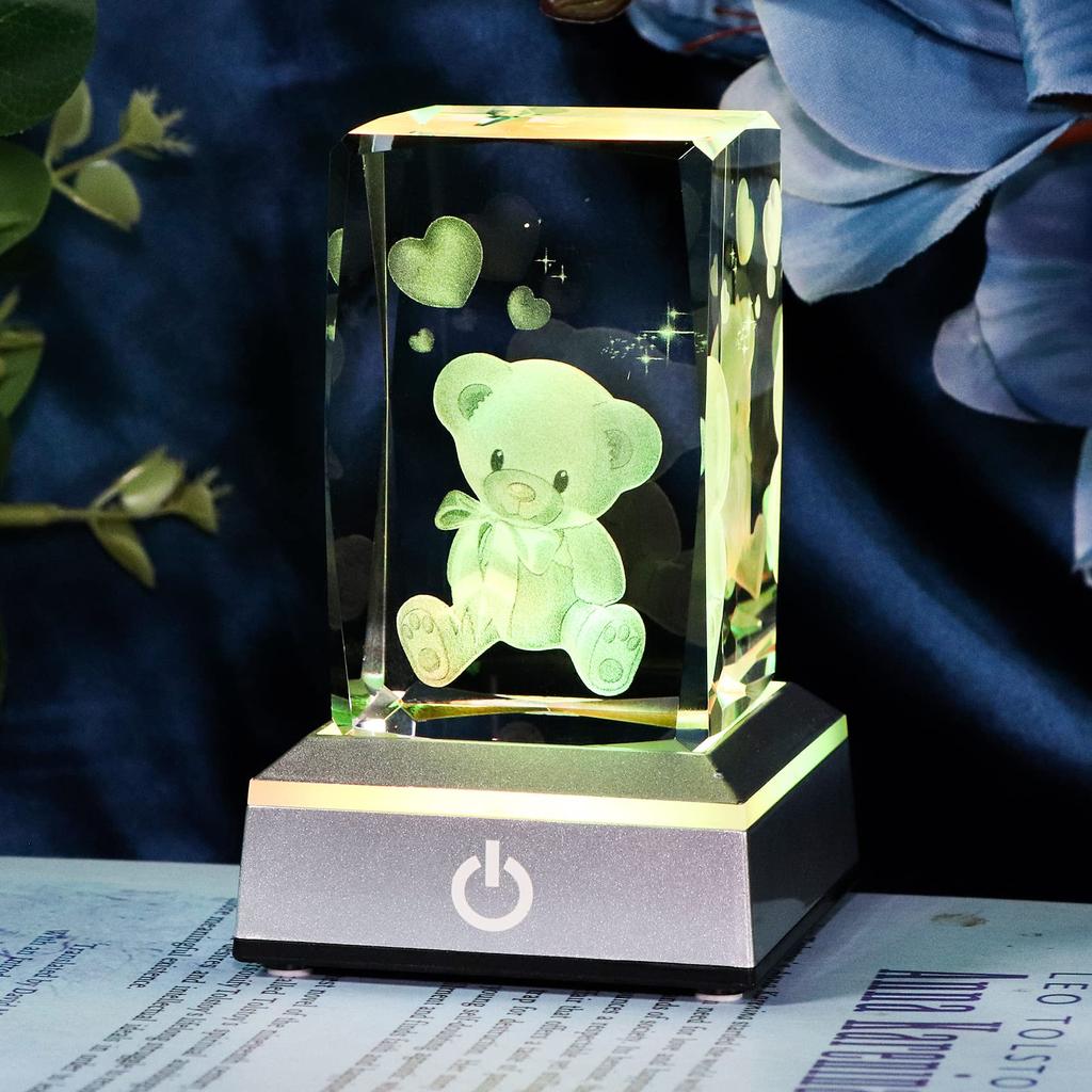 Popular Birthday Gift for and K9 Crystal Winnie the Pooh and Bear LED Light Base with USB Women, Mothers, Wives, Girlfriends. [Authentic] Charging.
