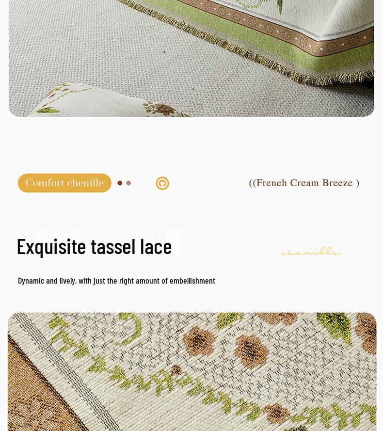 Retro Chenille Jacquard Anti-Scratch Sofa Cover - All-Season, Full Coverage, Cat-Resistant, Versatile Sofa Protector.
