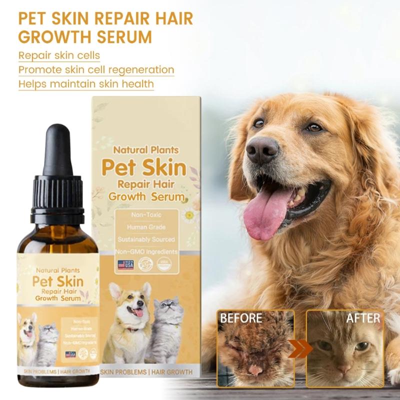 Haustier Hautpflege Haarausfall Serum für Haustiere Haare Nachwachsen Serum für Haustiere Haut Reparatur Essenz für Haustiere Wundheilung für Haustiere Haare Nachwachsen für Hunde Hautwunde bei Hunden
