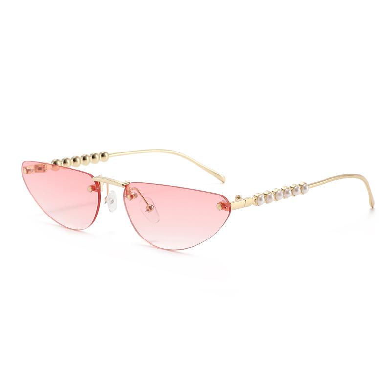 

Retro Fashion Rimless Cat Eye Metal Sunglasses Women Men Sexy Luxury Brand Sun Glasses Travel Party Lady Man Eyewear Uv400