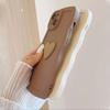 Two Piece Set Solid color Simplicity Phone Case  For Iphone 17 16 1 14 13 Pro Max Sandblasting TPU  Three Dimensional Heart Cover