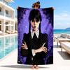 Wednes-day Gothic  Beach Towel, Microfiber Beach Towel, Perfect For Pool, Beach, Travel, Home Decor Beach Party Fan Gifts