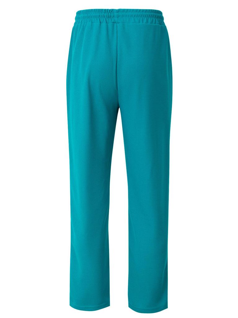 Four Seasons Solid Color Rope Waist Casual Sports Pants