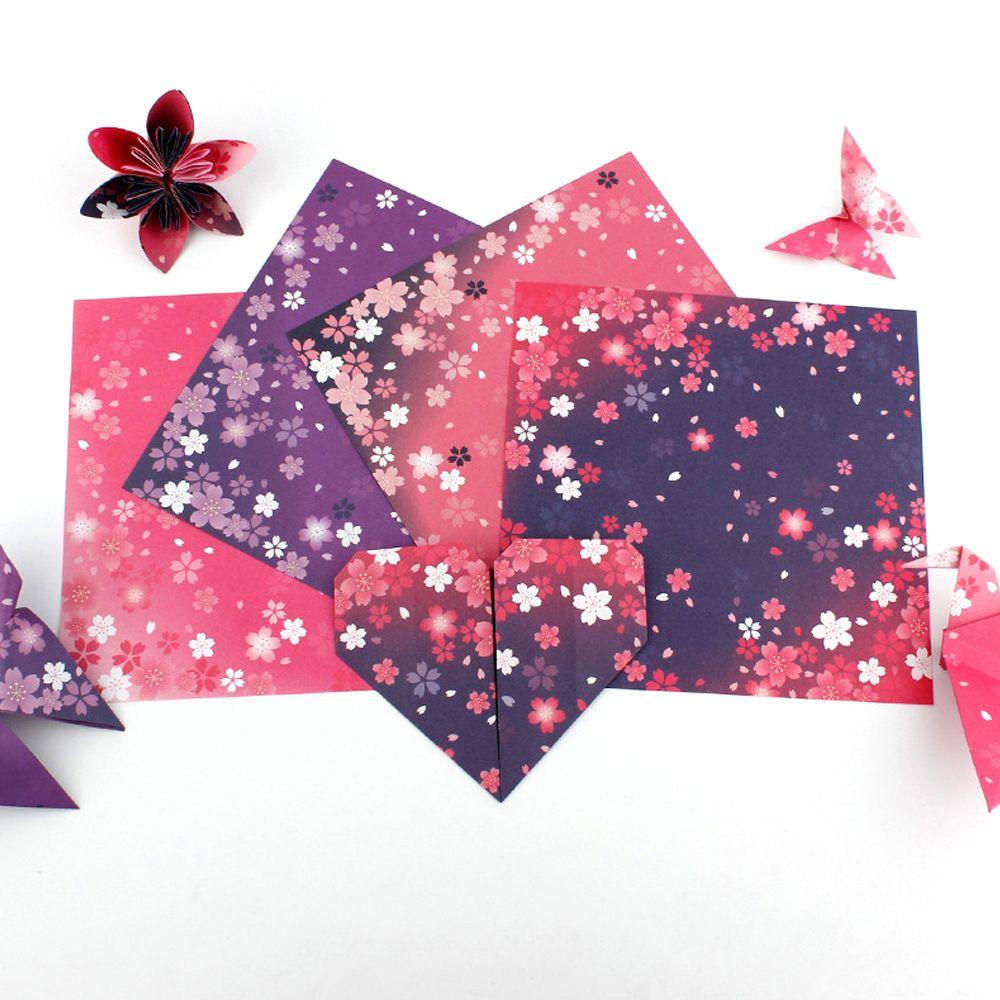 Colorful DIY Cherry Blossom Decor Kids Handmade Scrapbooking Origami Paper Craft Paper Sakura