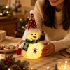 Lighted Snowman Tabletop Figurine Indoor for Window Displays, Mantels
