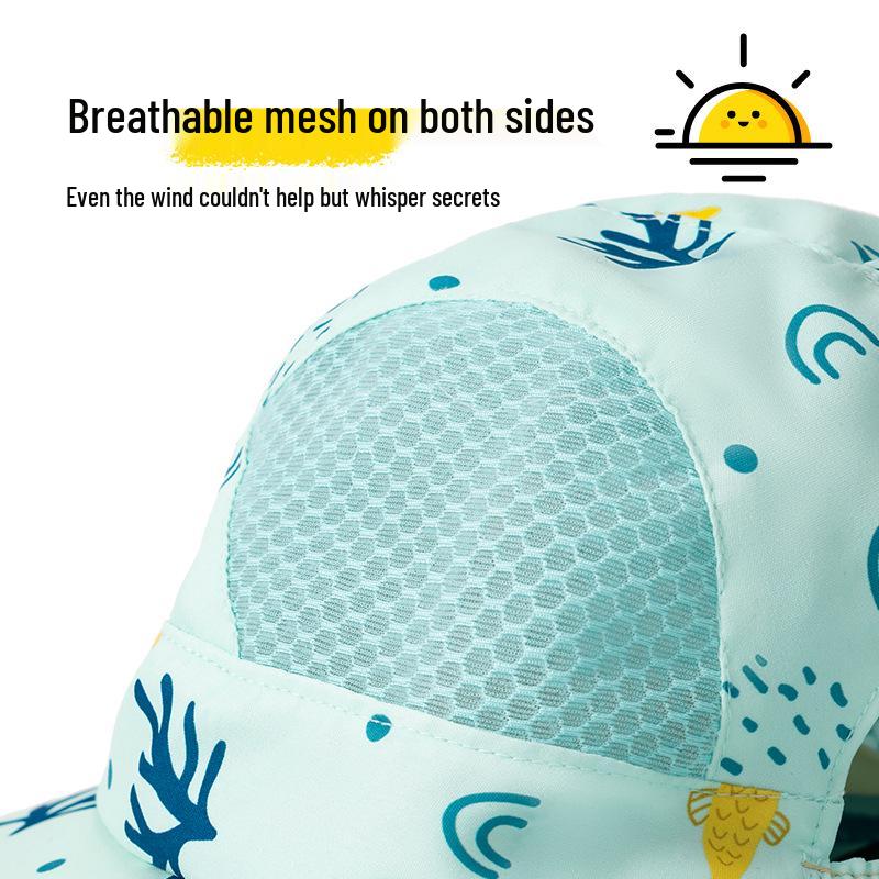 Kinder UV-Schutz Sonnenhut - Atmungsaktiv, Große Krempe, Unisex Sommerhut