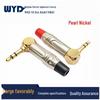 Zinc Alloy 90° L-shaped 3.5mm Stereo Earphone Cable Soldering Plug