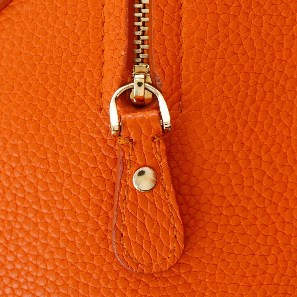 Salvatore Ferragamo Fiamma Handbag 2WAYShoulder Orange leather Women Used