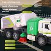 1/50 Scale Alloy Electric Vacuum Sweeper Model Sanitation Engineering Vehicle Kids Toy Pull Back Urban Road Cleaning Car Fun