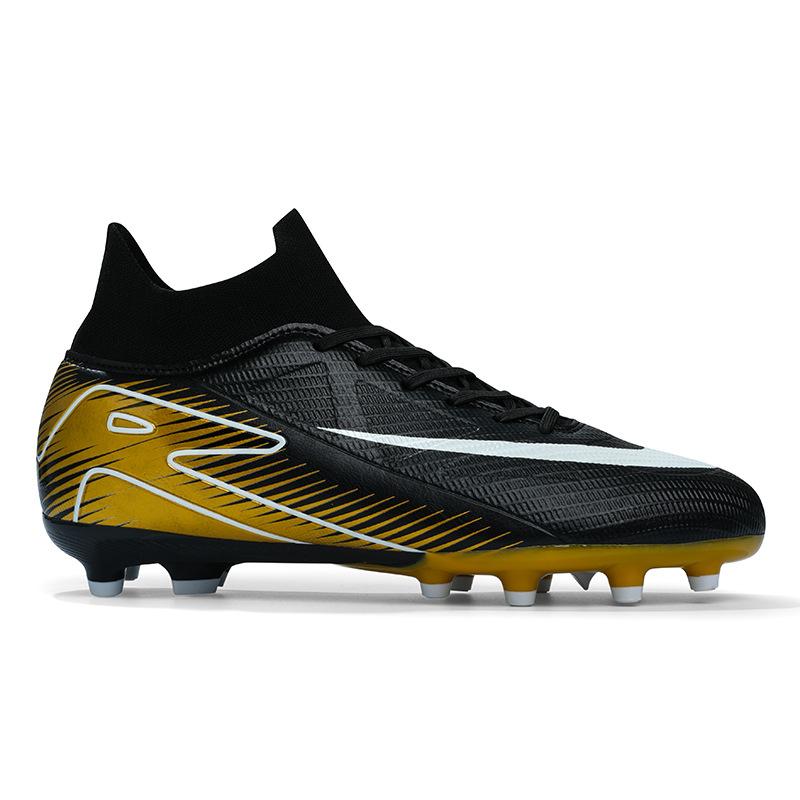 

2025 football shoes new male and female youth high-top competition sports shoes student grass training shoes 45