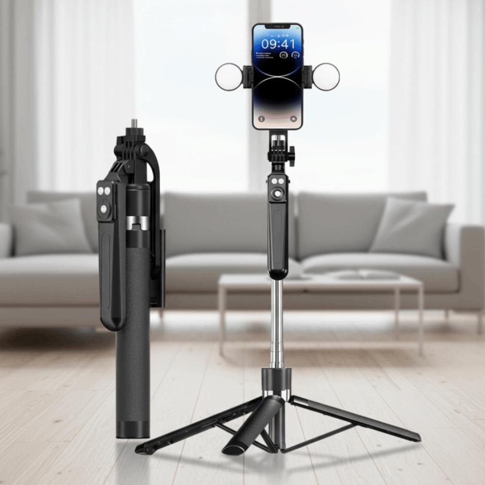 Tripod Telescopic Selfie Stick 1.7m Selfie Stick Stand Bluetooth Selfie Stick  Travel