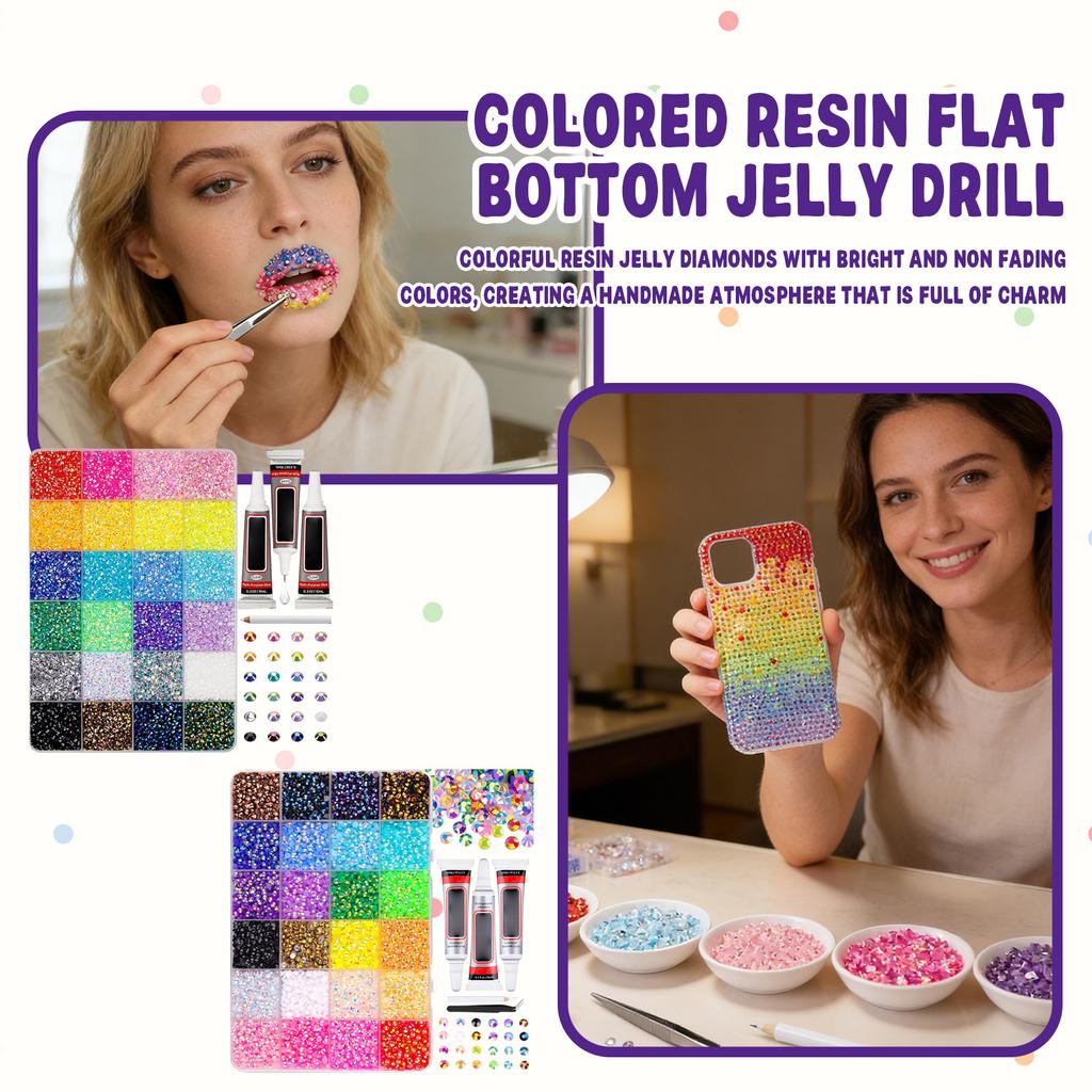 30000 Bucăți Strassuri Rășină Cu Pensetă Pentru Strălucire, Multicolor 3mm Cristal Cu 3 Bucăți 10ml Adeziv Bijuterii Pentru Meșteșuguri Unghii Machiaj