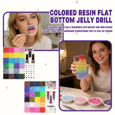 30000 Piezas Pedrería de Resina Con Pinzas Para Decorar, Multicolor 3 mm Cristal Con 3 Piezas 10 ml Pegamento para Joyería Para Manualidades de Uñas Maquillaje