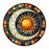 Retro Round Metal Tin Signs Sun And Moon Face Decor Pattern Nostalgic Iron Painting Novelty For Cafe Bar Man Cave Wall Decor