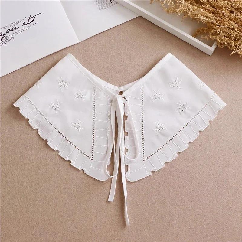 Sommer Fliege Schal Weiß Falsche Kragen für Damen Abnehmbares Kleid Abnehmbarer Kragen Wickelschal Falscher Kragen Deko