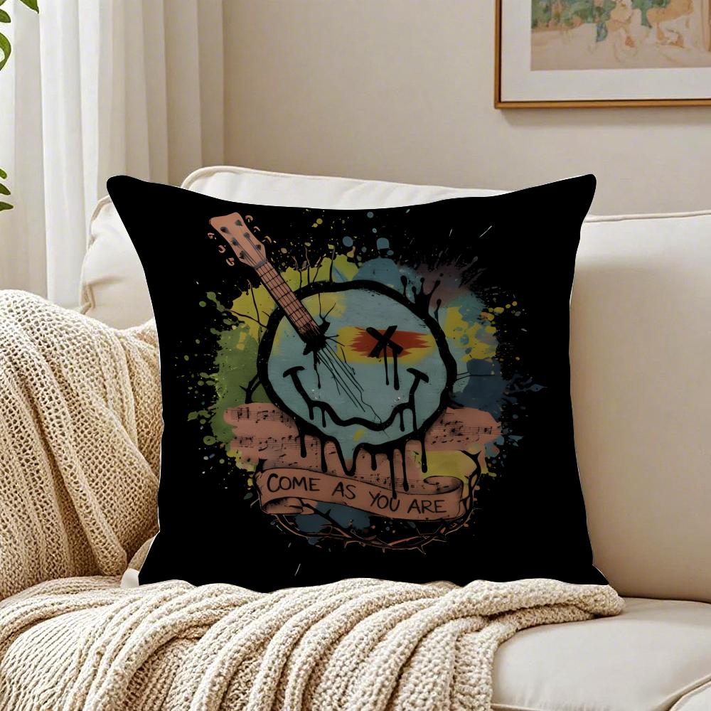 band grunge NNirvana Cushion Cover Pillowcase Antidustmite living Room Sofa Decor Cushion Room