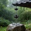 Metal Vintage Lotus Waterfall Rain Chain For Home Garden Outdoor Decor