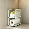 Multi-Layer Plastic Wrap Storage Rack Iron Vertical Storage Rack Cabinet Organizer  for Kitchen