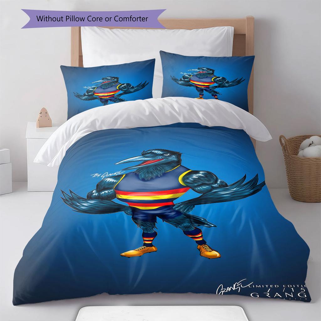 Collingwood Magpies Pride Bedding Quilt Set Quilt Cover Pillowcase Home Decoration Birthday Gift (1 * duvet cover + 2 * pillowcase, without core)