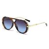 Double beam sunglasses new big face thin face European and American sunglasses women's high-end sunscreen retro sunglasses summer