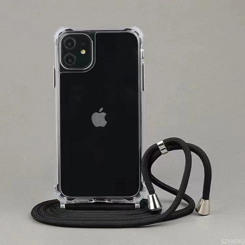 Husă Crossbody Pentru iPhone 16 15 14 13 12 11 Pro Max XS XR X 8 7 Plus Colier Șnur Carcasă Dură Transparentă Clară