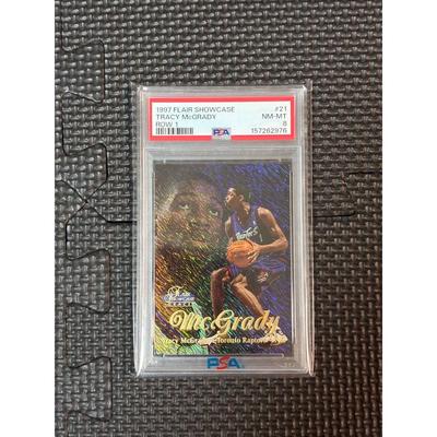 Used 1997 Flair Showcase Tracy McGrady PSA 8