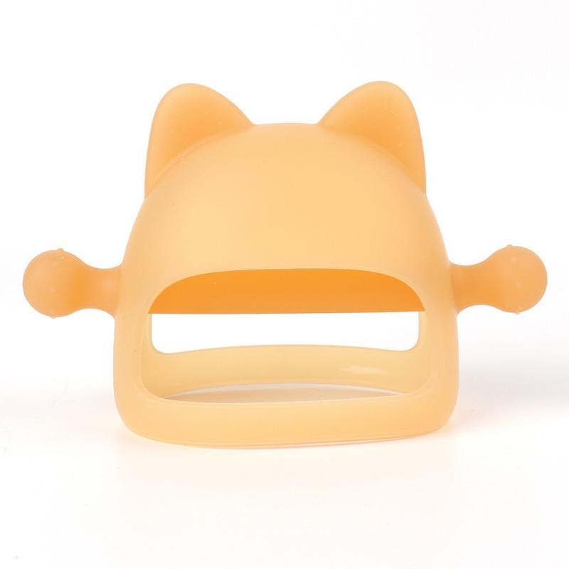 Baby Teething Stick, Cartoon Cat Anti-biting Hand-biting Fun Silicone Teething Stick Toy
