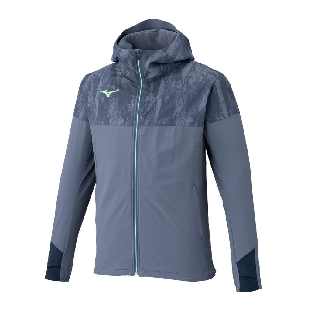 Mizuno Stretch Cloth Training Stretch Indigo Hoodie, Wear, Jersey, Sports, 32MCC002,