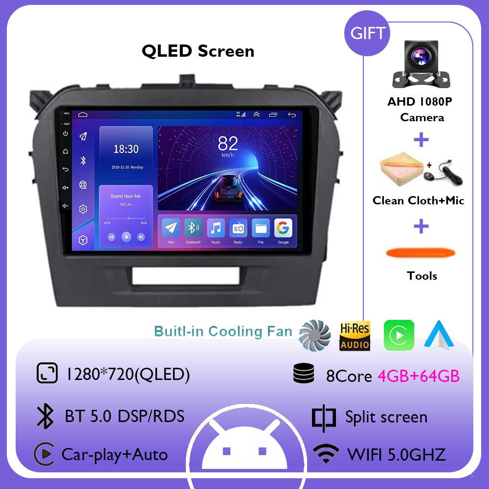 Android 14 For Suzuki Vitara 2017 - 2020 Multimedia Navigation DVD NO 2DIN GPS HDR QLED Player Car Stereo Carplay Radio Screen