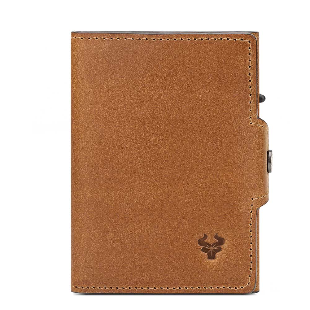 Humerpaul Herren Leder Geldbörse 100% Rindsleder Karten- und Ausweishüllen