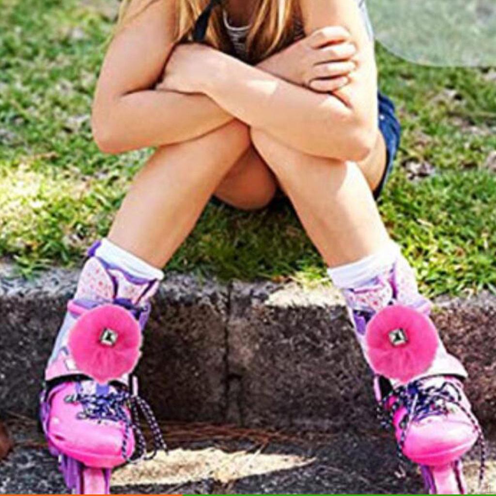 2 Pieces Kids Skates Laces Balls with Bells for Outdoor Activities Roller