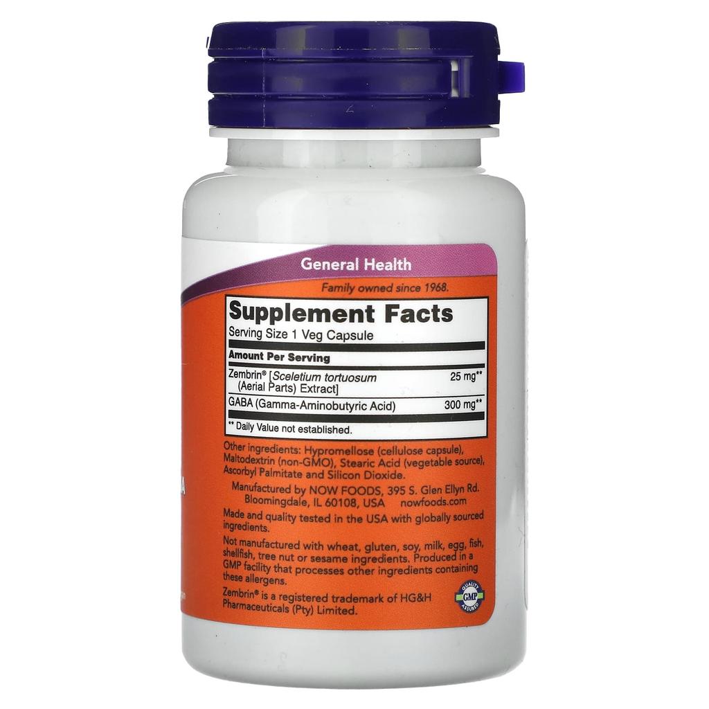 Contains Zembrin and Gaba, 60 Veggie Capsules, Calming and Concentration Enhancement