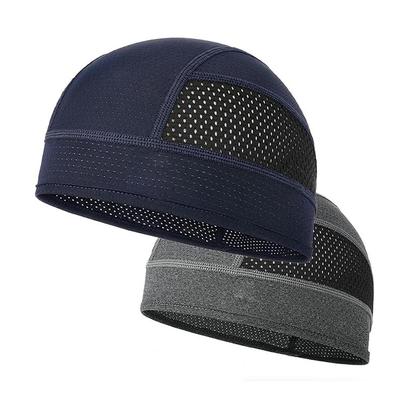 Letnia Siateczkowa Cienka Czapka Beanie Bonnet Dla Mężczyzn Pochłaniająca Pot Czapka Pod Kask Odprowadzająca Wilgoć Czapka Kolarska Dla Rowerzysty