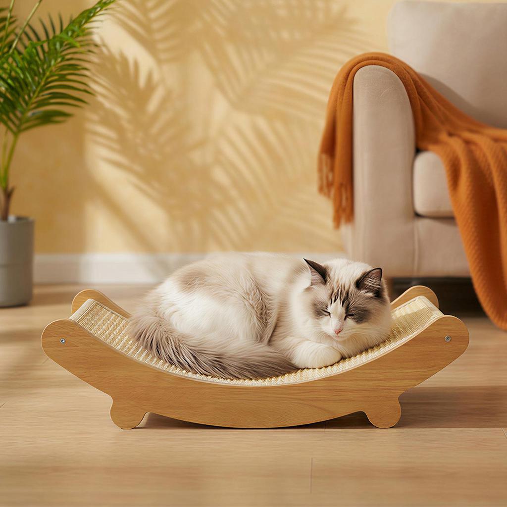 Sisal Cat Scratching Board - Durable, Shed-Free, Sofa-Safe Cat Lounger & Claw Toy