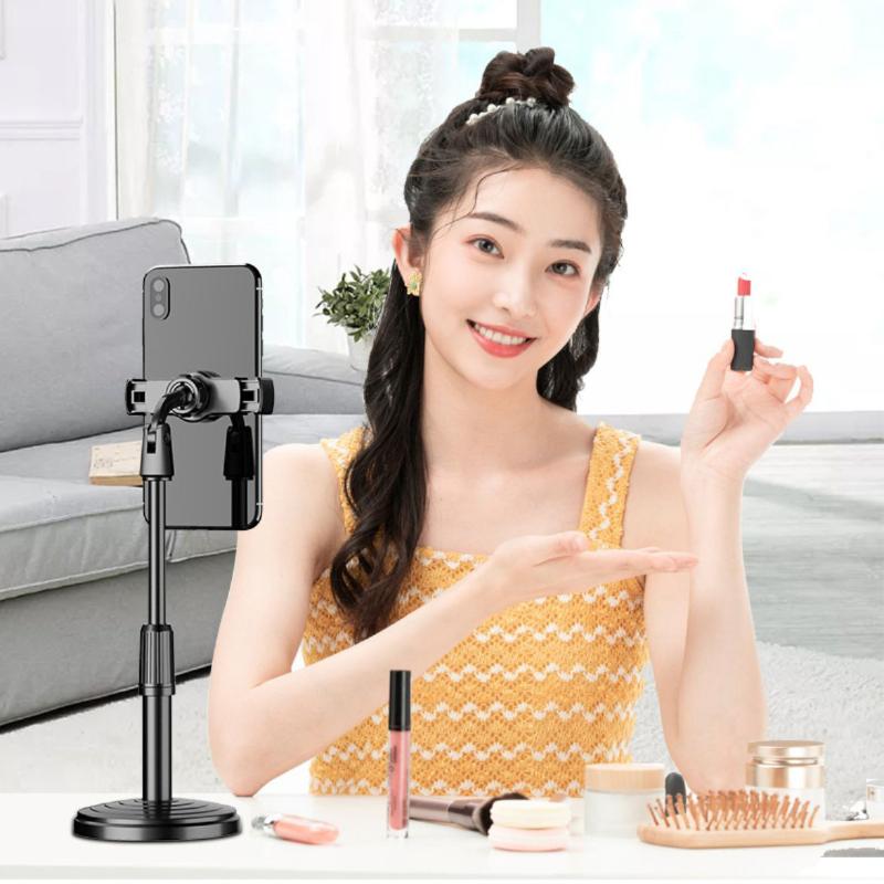 1Pc Mobile Phone Desktop Bracket Adjustable Lifting Lazy Mobile Phone Holder Countertop Teacher Online Class Teaching Photo Live Shooting