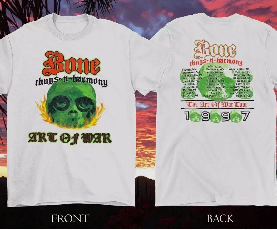2 sides Bone Thugs N Harmony Art Of War Shirt 1997 White Unisex S-5XL S